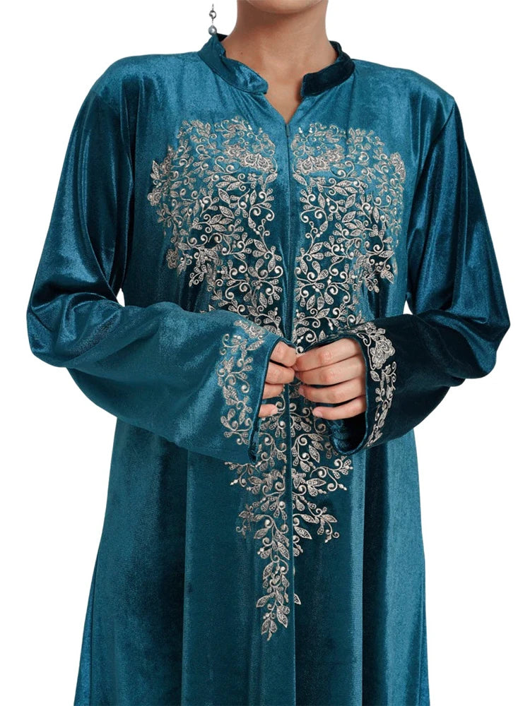 Elegant Velvet Indian Fashion Abaya