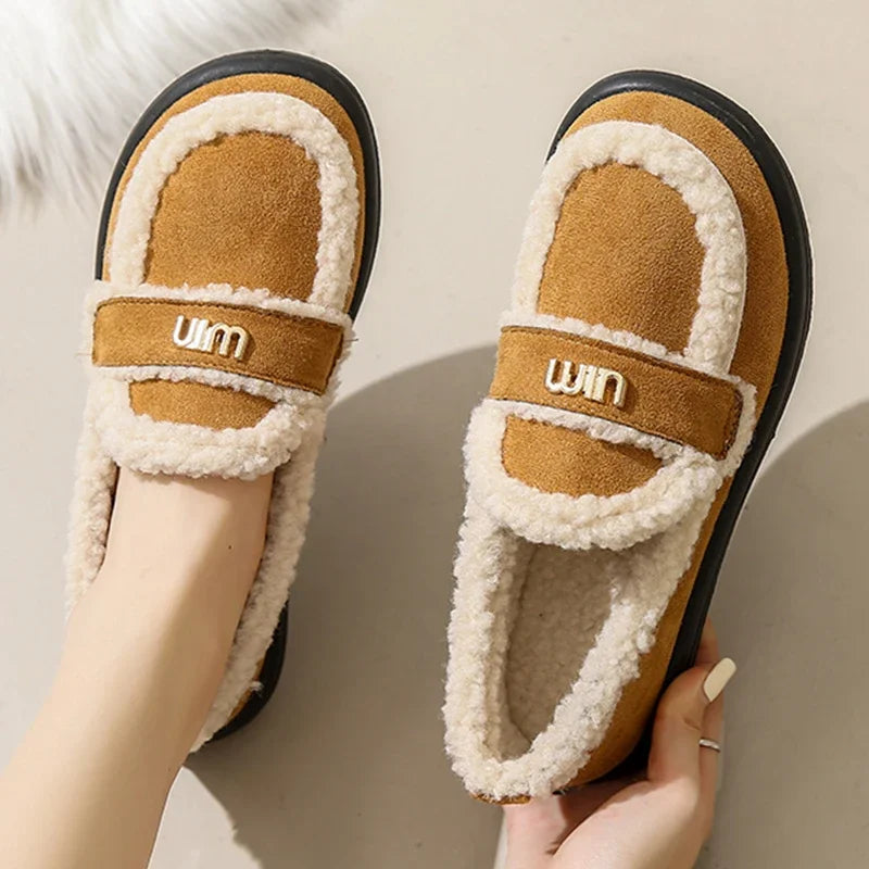 Fashion Luxury Design Fur Flats Shoes