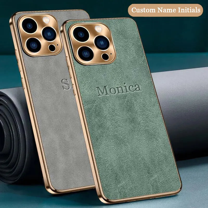 Leather Customized Name IPhone Case