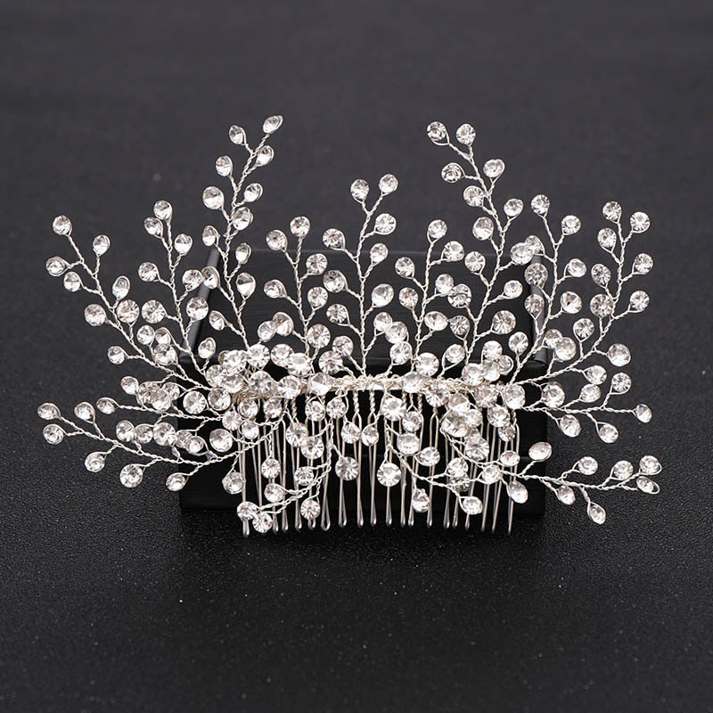 Silver Color Pearl Crystal Wedding Hair Accessories