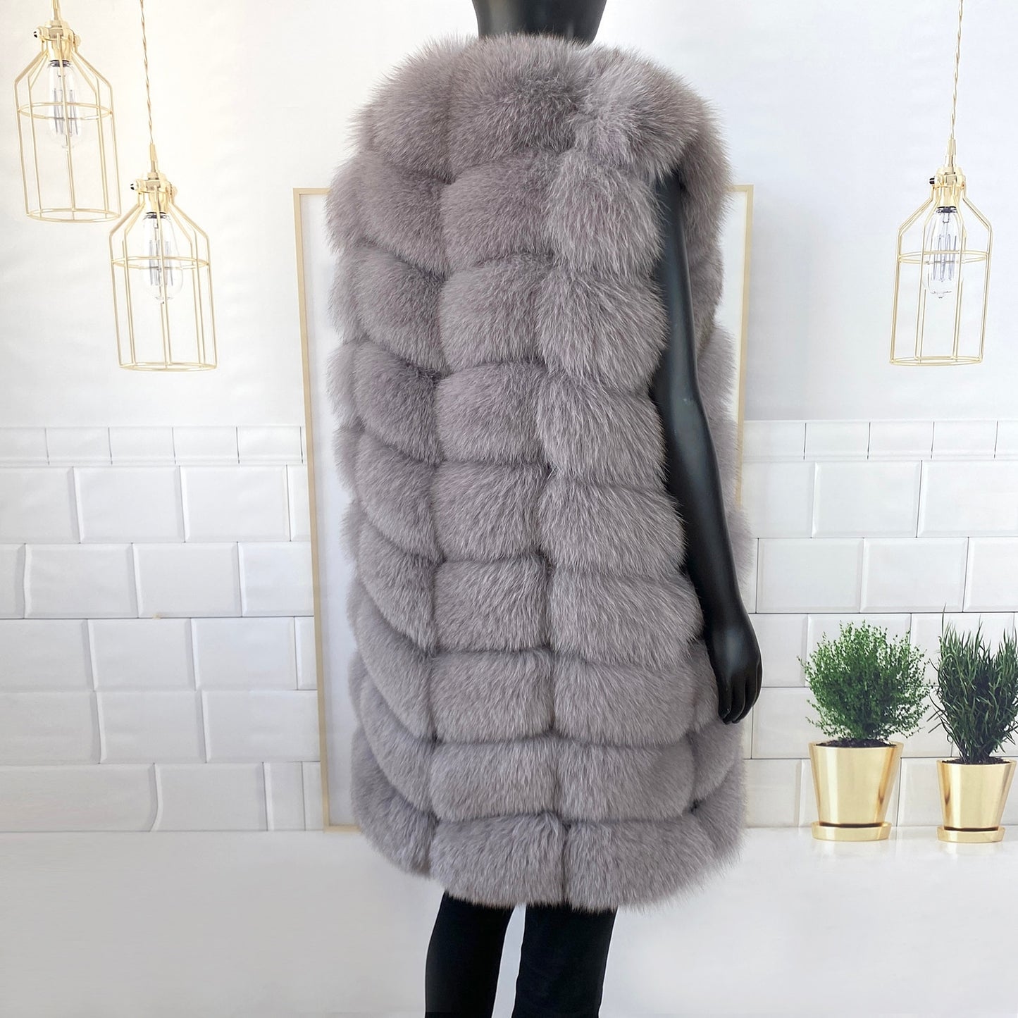 Luxury Real Fox Fur Coat