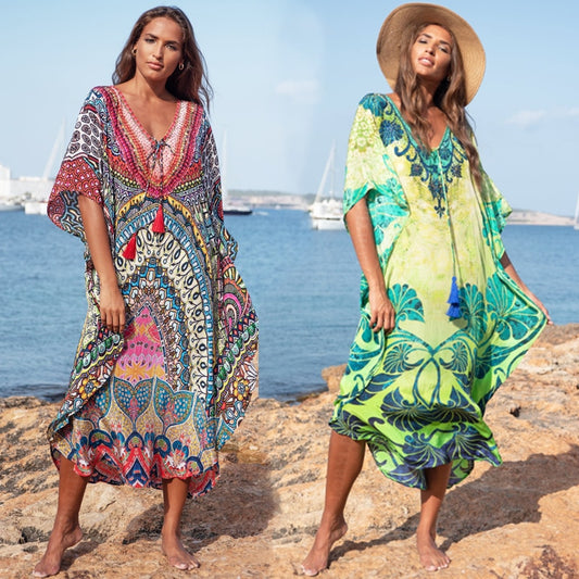 Beach Bohemian Printed Summer Dress Long Tunic