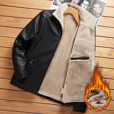 따뜻한 가죽 재킷