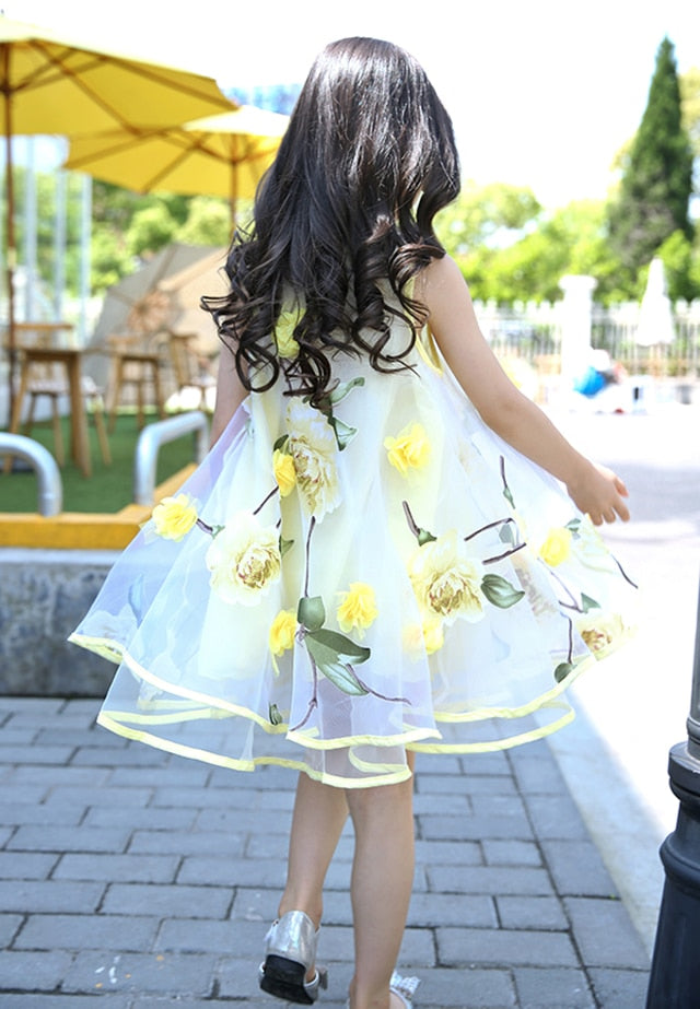 Bohemian Chiffon Summer Girls Flower Dress