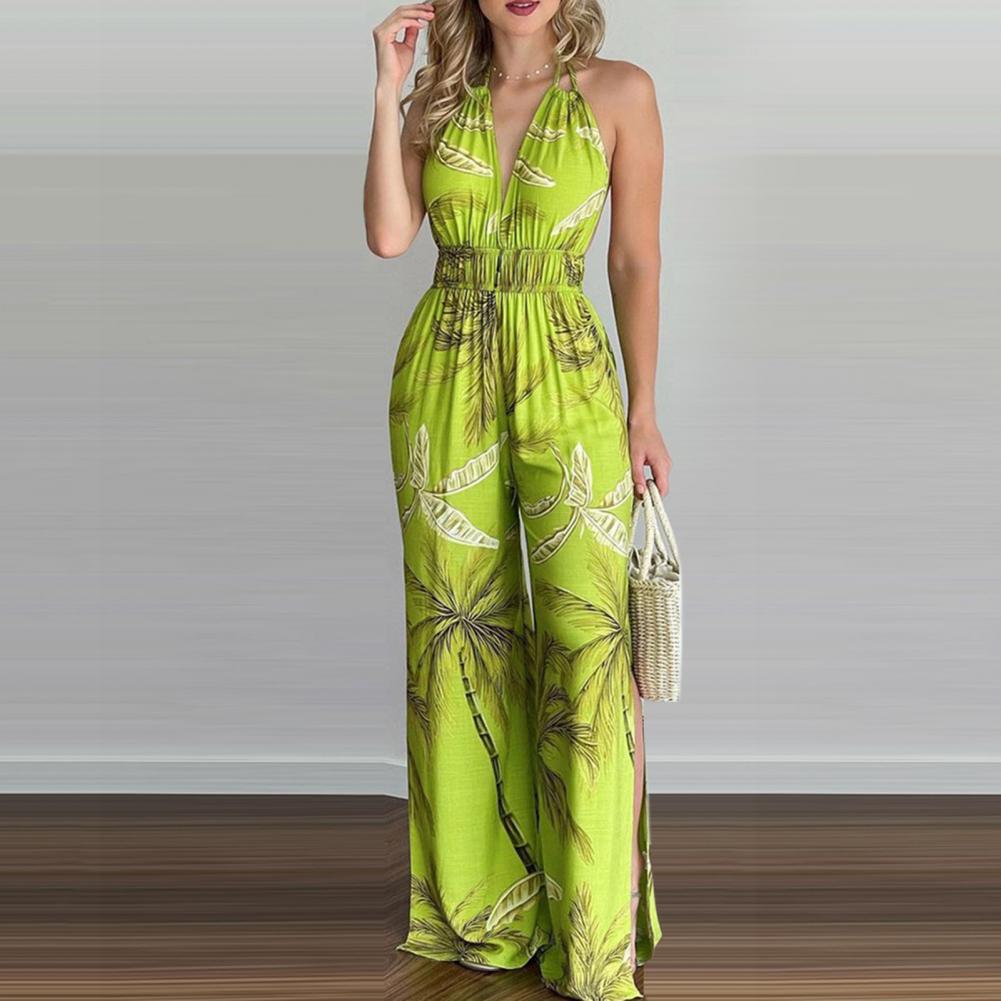 Boho Summer Sexy Floral Print Jumpsuits