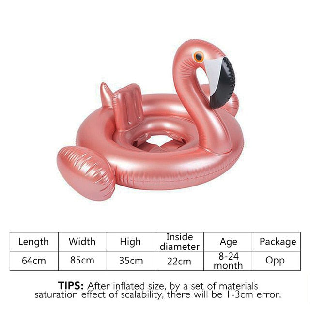 Inflatable Flamingo Kids Swimming Ring