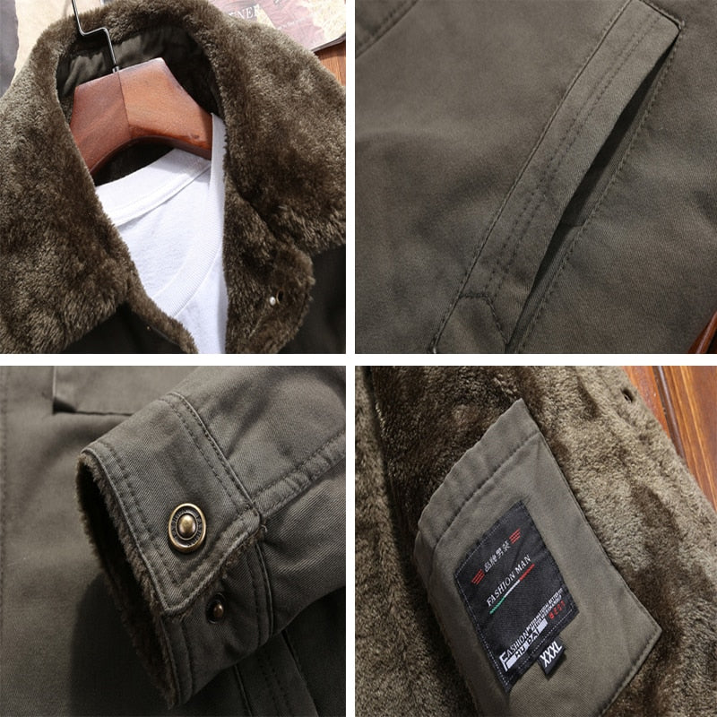 캐주얼 맨 양털 두꺼운 따뜻한 재킷