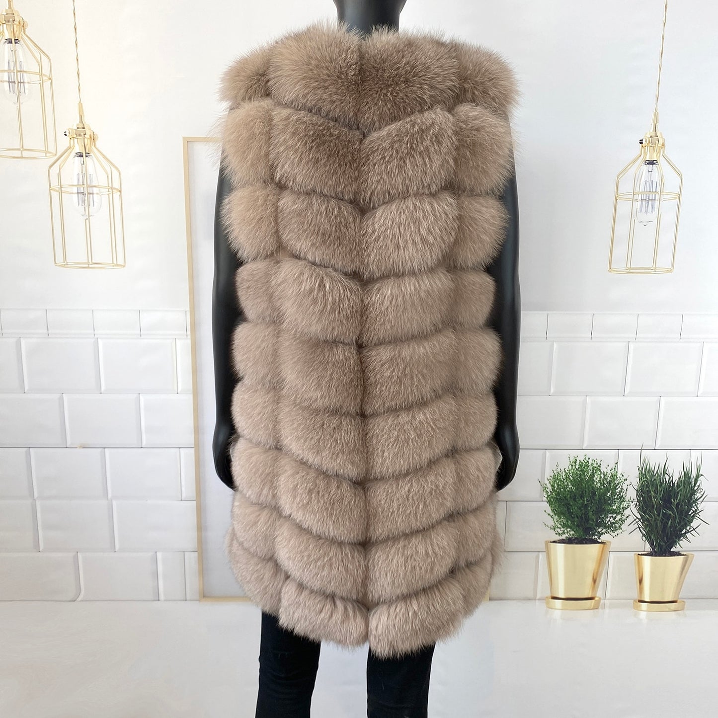 Luxury Real Fox Fur Coat