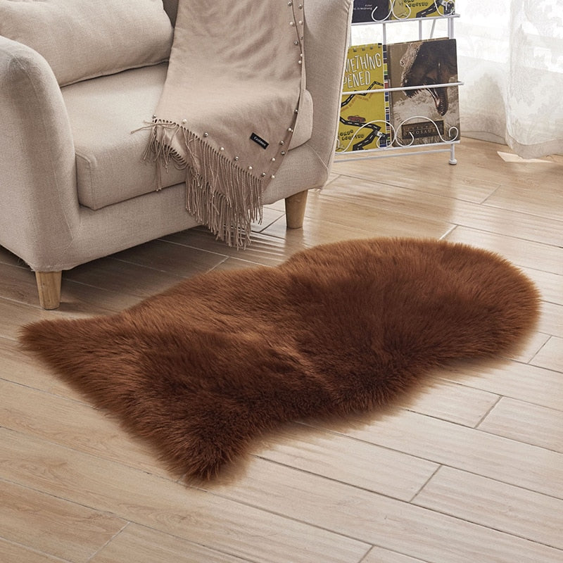 Fur Faux Sheepskin Soft Carpet Washable Seat Mats For Floor Fluffy Rugs Hairy Warm For Living Room Bedroom Chairs Sofas Cover