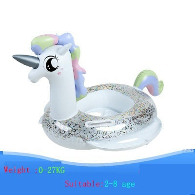 Inflatable Flamingo Kids Swimming Ring