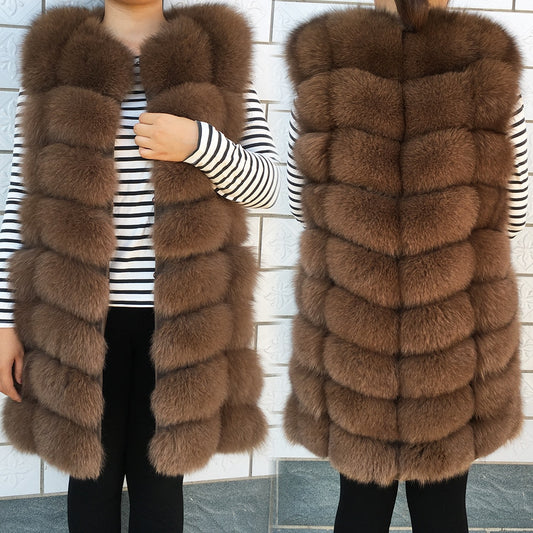 Luxury Real Fox Fur Coat