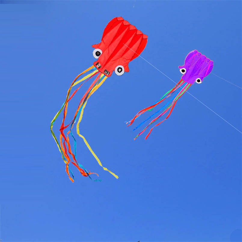 Beach Kite Kids Toy 3D 4M Large Octopus Kite with Handle Line