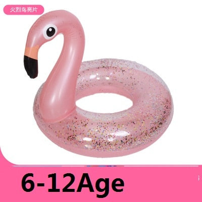 Inflatable Flamingo Kids Swimming Ring