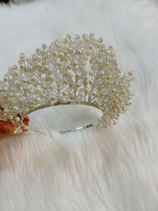 Miss Accessories Hand made Pearl Crown