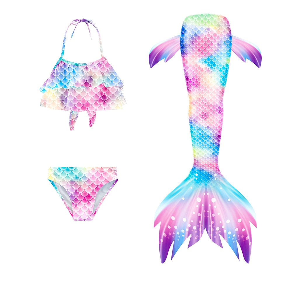 Mermaid Swimsuit 3pcs with Bikini Set