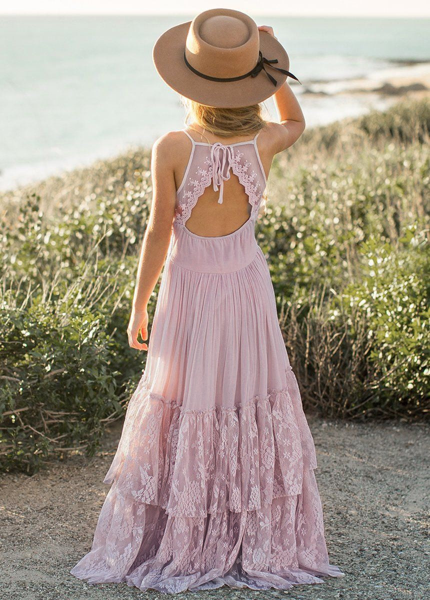 여름 레이스 쉬폰 드레스