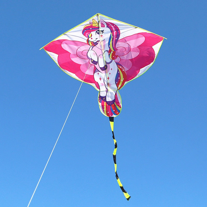 Children butterfly kites rainbow color