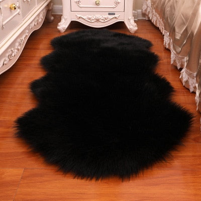 Soft Sheepskin Bedroom Carpet