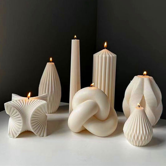 Geometric shapes candle silicone mold