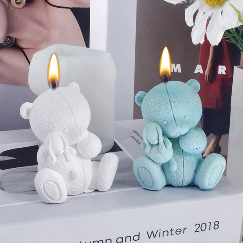 3D Bear Silicone Candle Mold
