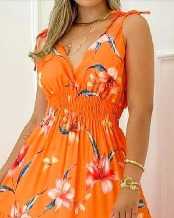 여름 플로럴 프린트 드레스