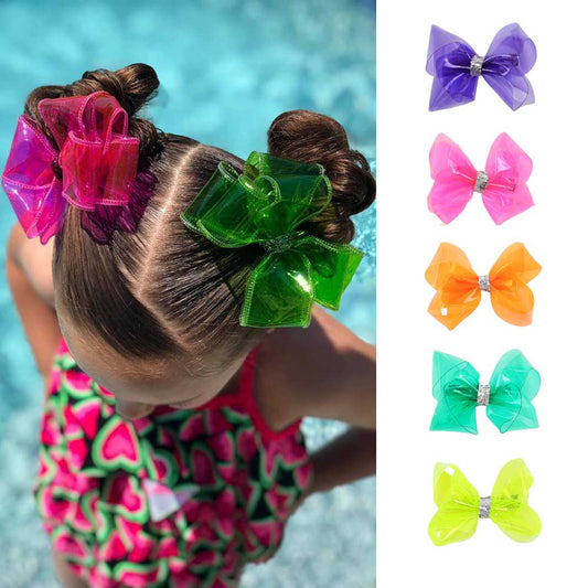 Jelly Bows Hairpins for Girls with Clips