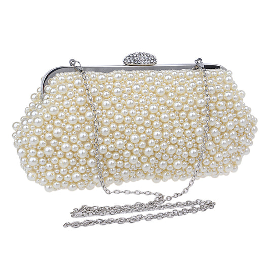 Luxury Vintage evening bags imitation pearl shell women bag