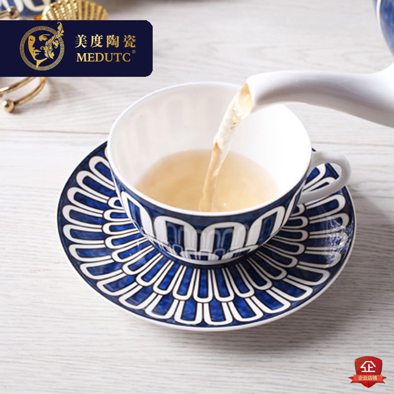 Luxury British Cups Saucer Spoon Set