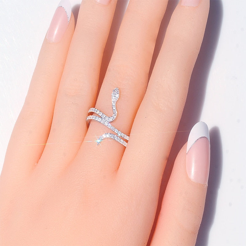 Animal Snake Ring Silver Color