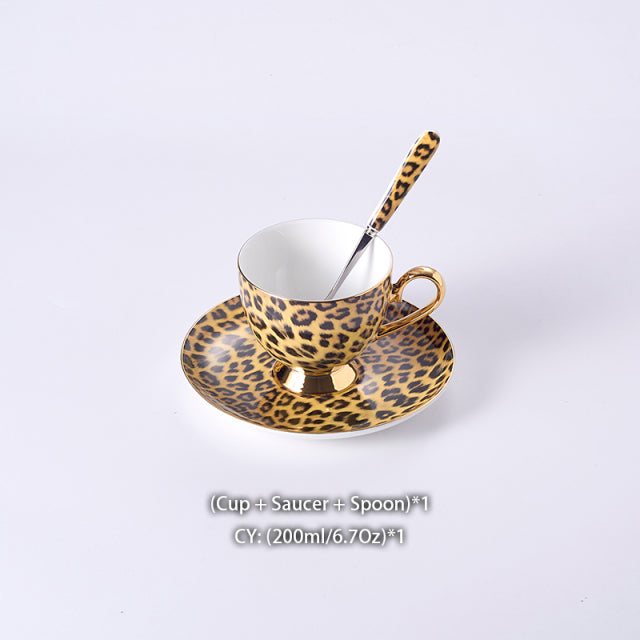 Luxury Leopard Style Coffee Set