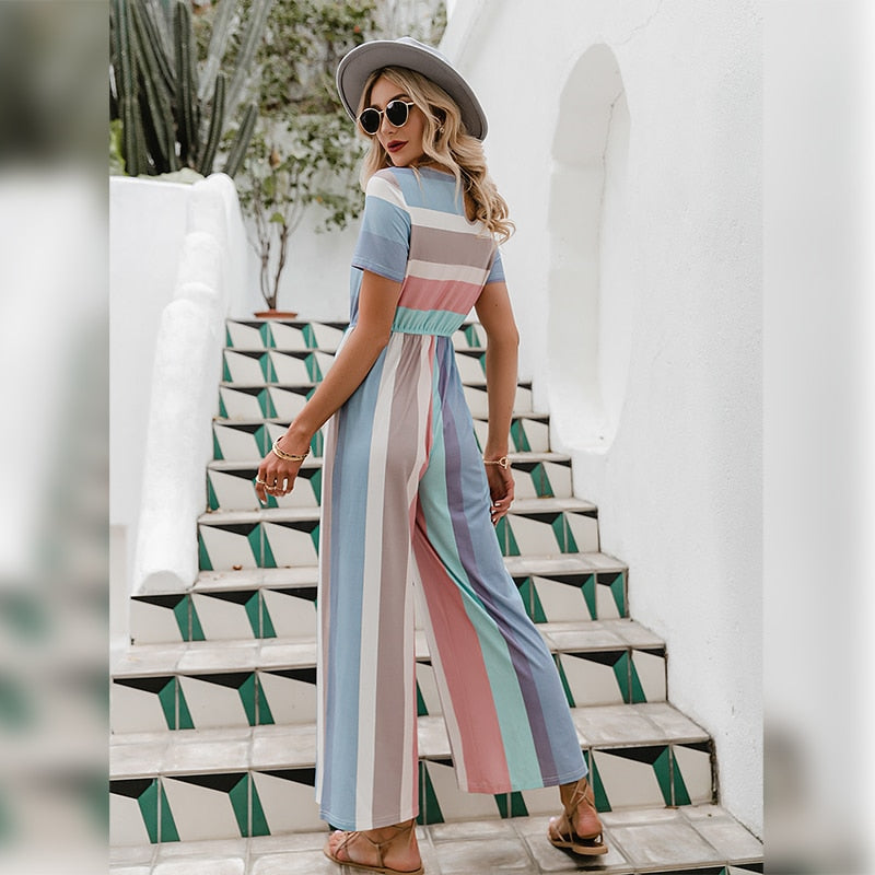 Casual wide leg jumpsuit H