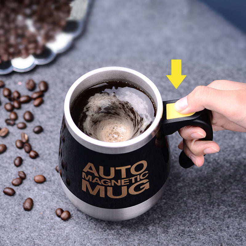 Stainless Steel Coffee Milk Mixing Mug-Self Stirring