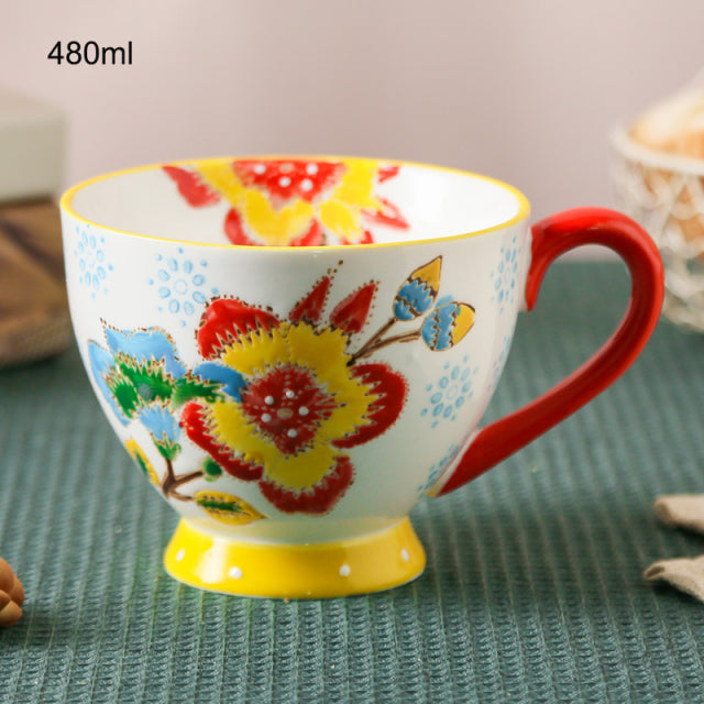 Large Capacity Ceramic Coffee Mugs