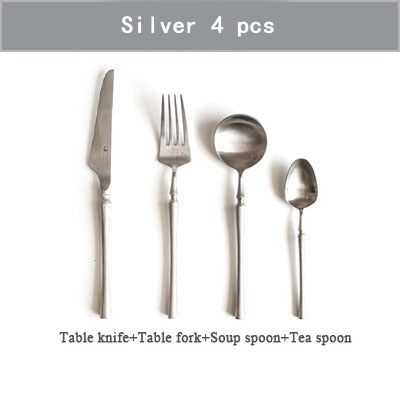Stainless Steel Dinner Knife and Fork Coffee Spoon.