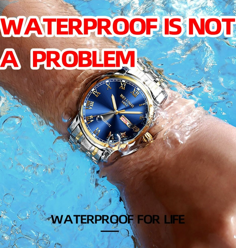 Waterproof Stainless Steel Watch