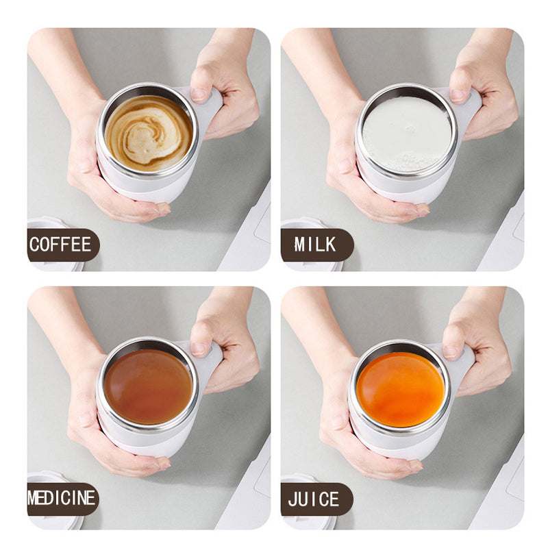 Stainless Steel Automatic Self Stirring Magnetic Mug