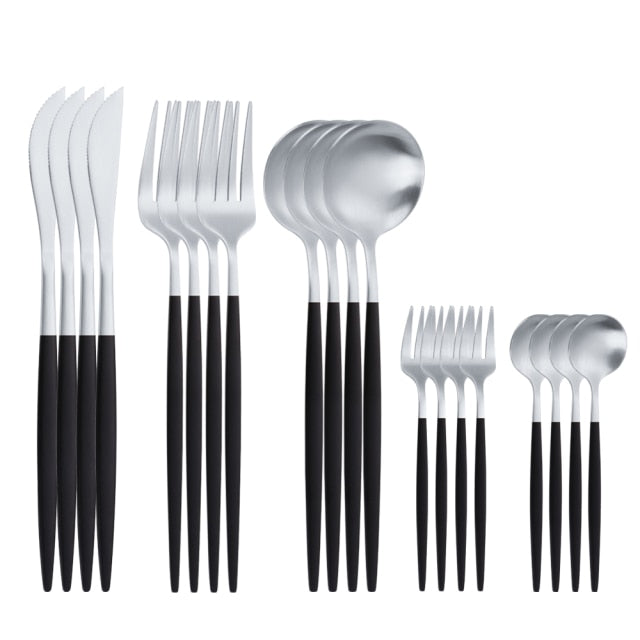 20 Piece Stainless Steel Cutlery Gold Set.