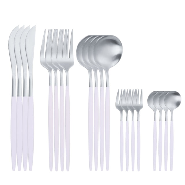 20 Piece Stainless Steel Cutlery Gold Set.