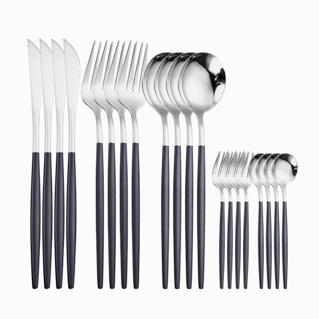 20 Piece Stainless Steel Cutlery Gold Set.