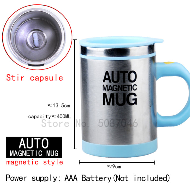 Stainless Steel Coffee Milk Mixing Mug-Self Stirring