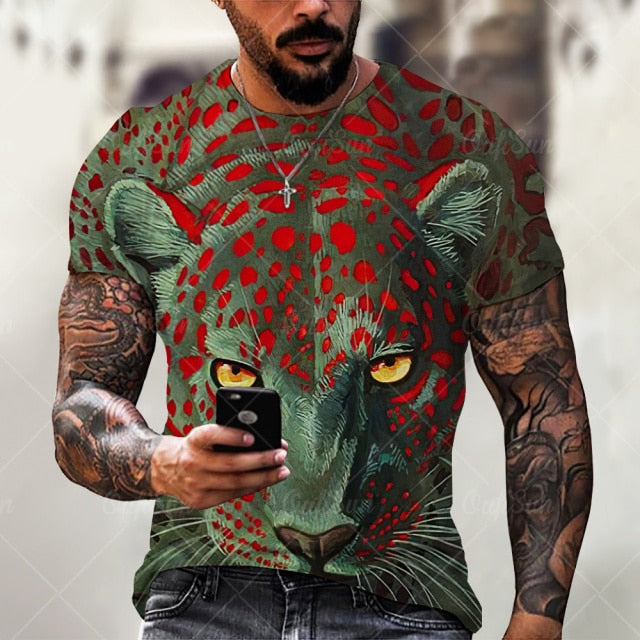 3D Tiger Lion Printed T-Shirts.