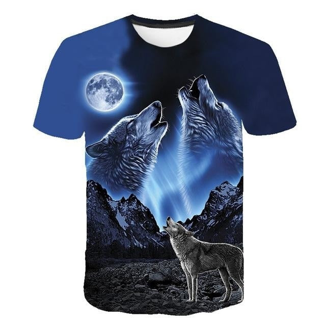 3D Tiger Lion Printed T-Shirts.