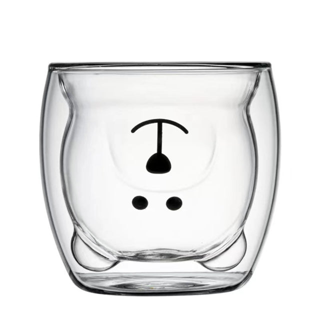 Cute Mugs Double Wall glass Mug