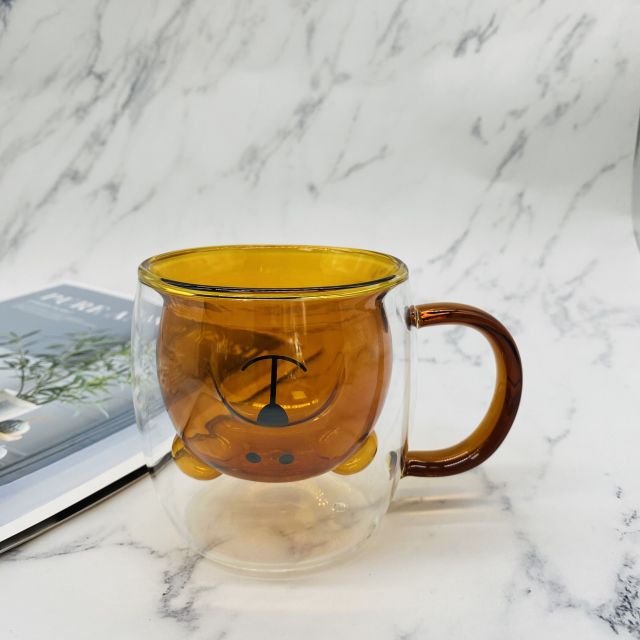 Cute Mugs Double Wall glass Mug