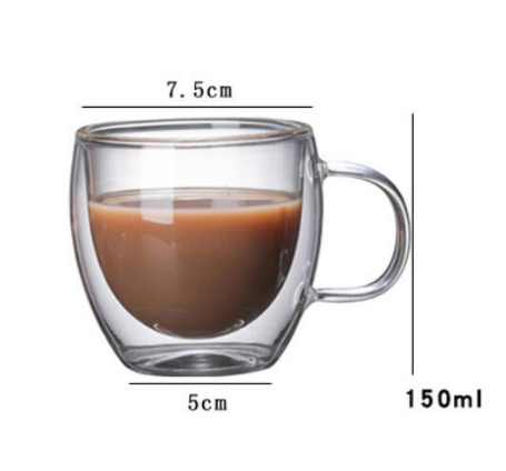 Cute Mugs Double Wall glass Mug