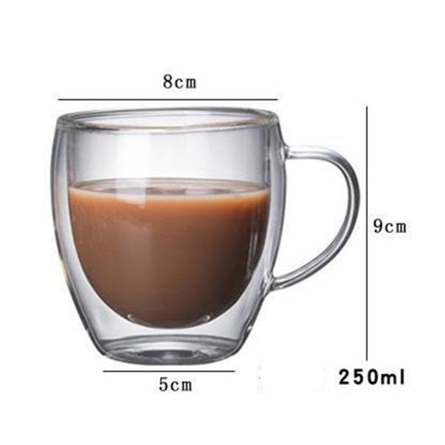 Cute Mugs Double Wall glass Mug