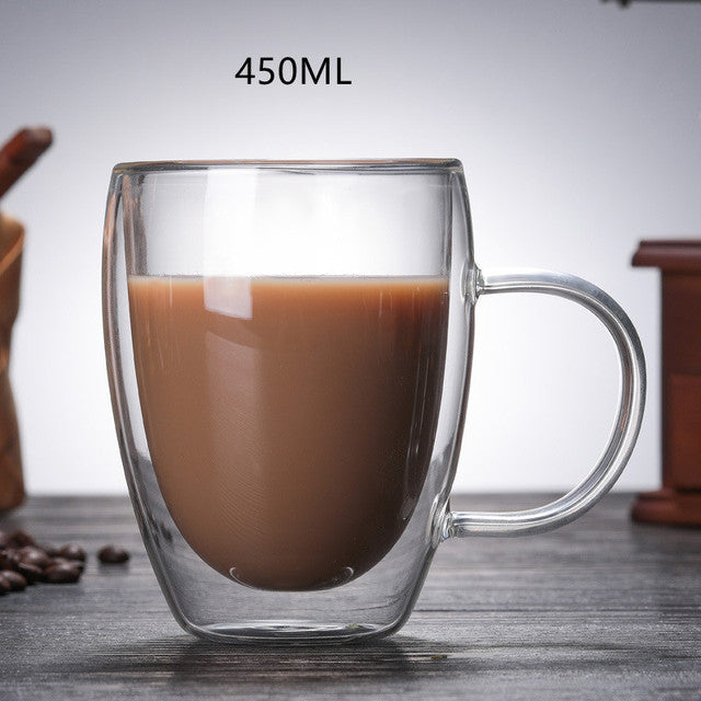 Cute Mugs Double Wall glass Mug