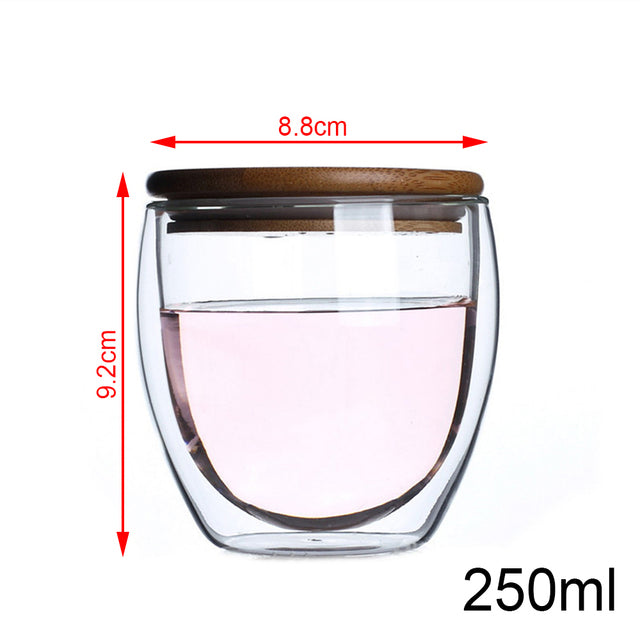 Cute Mugs Double Wall glass Mug