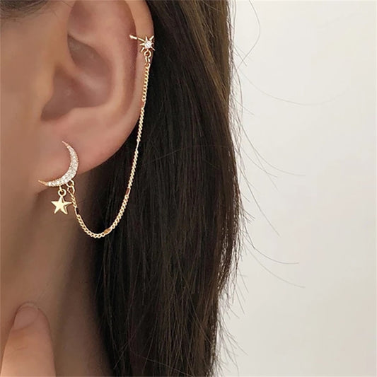 Boucles d\'oreilles à longue chaîne