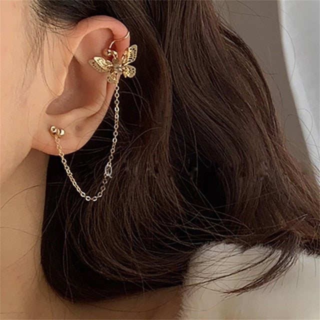 Boucles d\'oreilles à longue chaîne